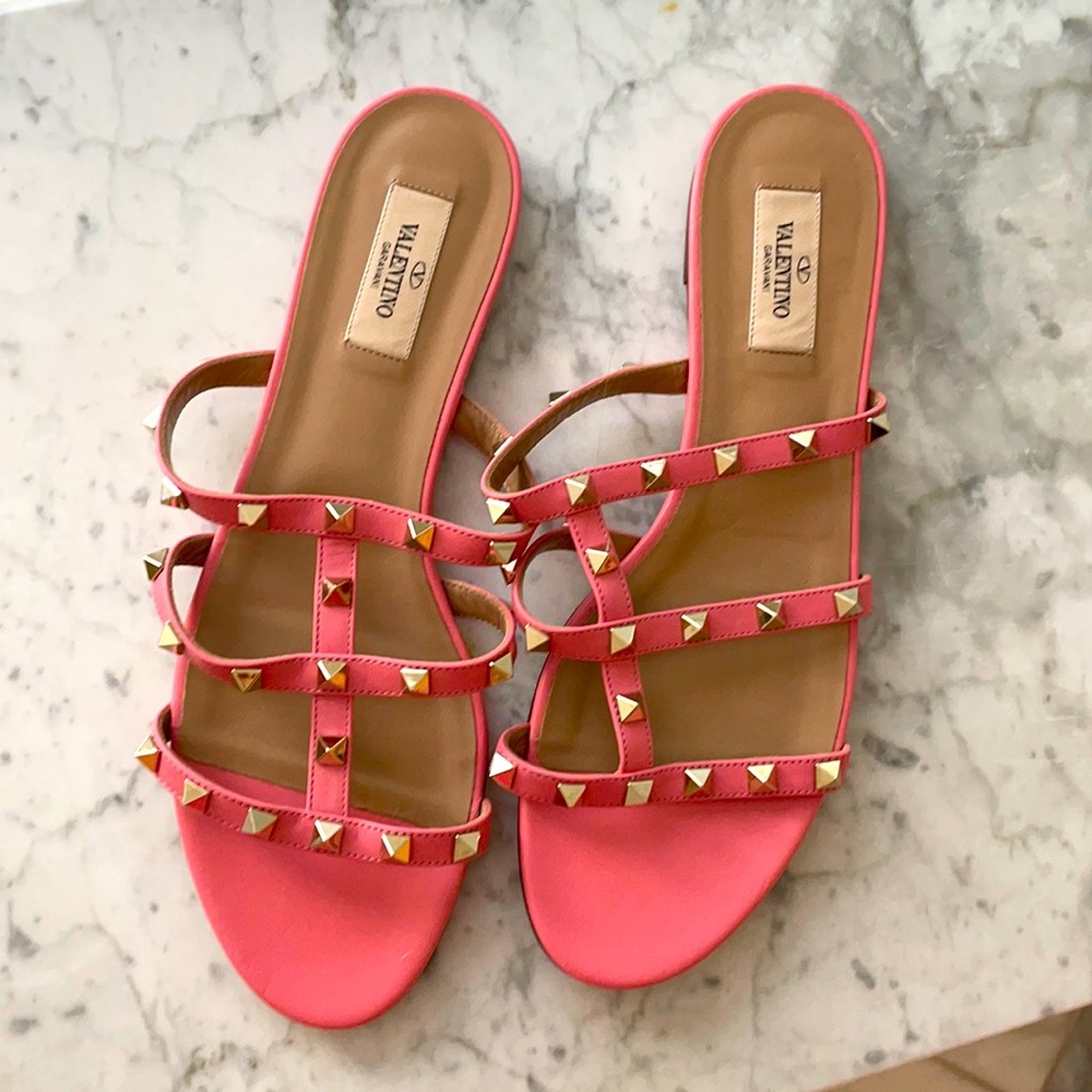 Rockstud Pink Sandals 41